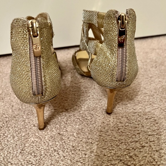 Gold sparkle Mark Fisher heels - Picture 3 of 4
